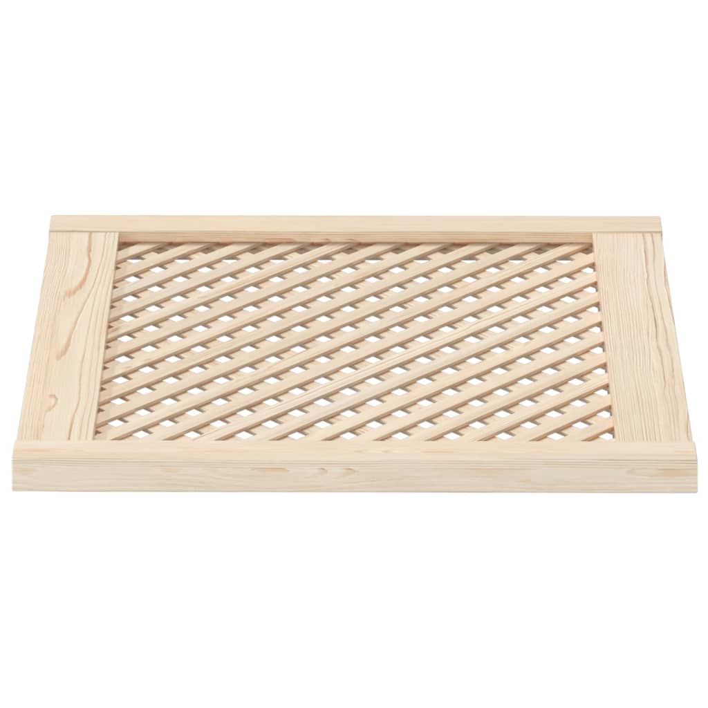 vidaXL Uși de dulap cu zăbrele 2 buc. 59,5x61,5 cm, lemn masiv de pin