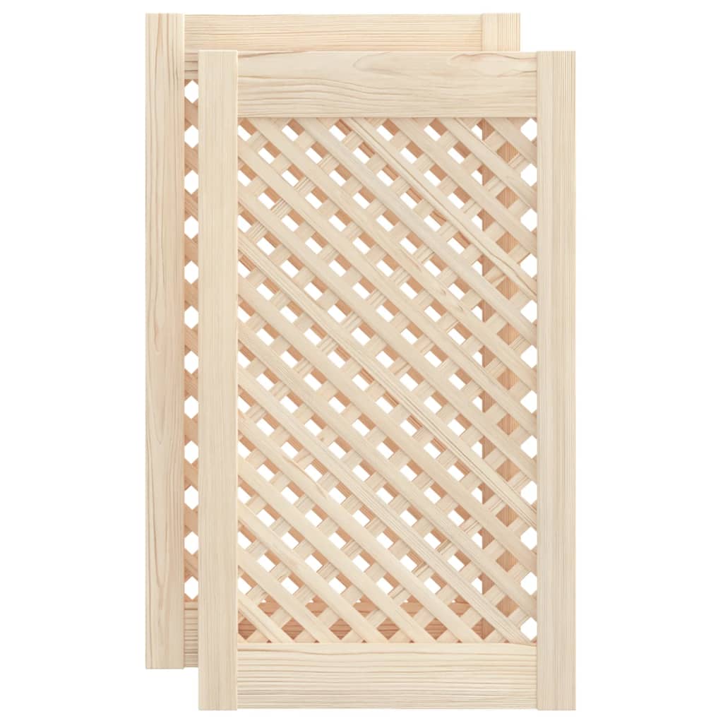vidaXL Uși de dulap cu zăbrele 2 buc. 39,5x69 cm, lemn masiv de pin vidaXL Uși de dulap cu zăbrele 2 buc. 39,5x69 cm, lemn masiv de pin