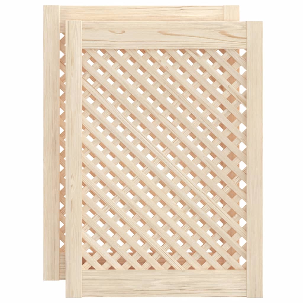 vidaXL Uși de dulap cu zăbrele 2 buc. 49,5x69 cm, lemn masiv de pin vidaXL Uși de dulap cu zăbrele 2 buc. 49,5x69 cm, lemn masiv de pin
