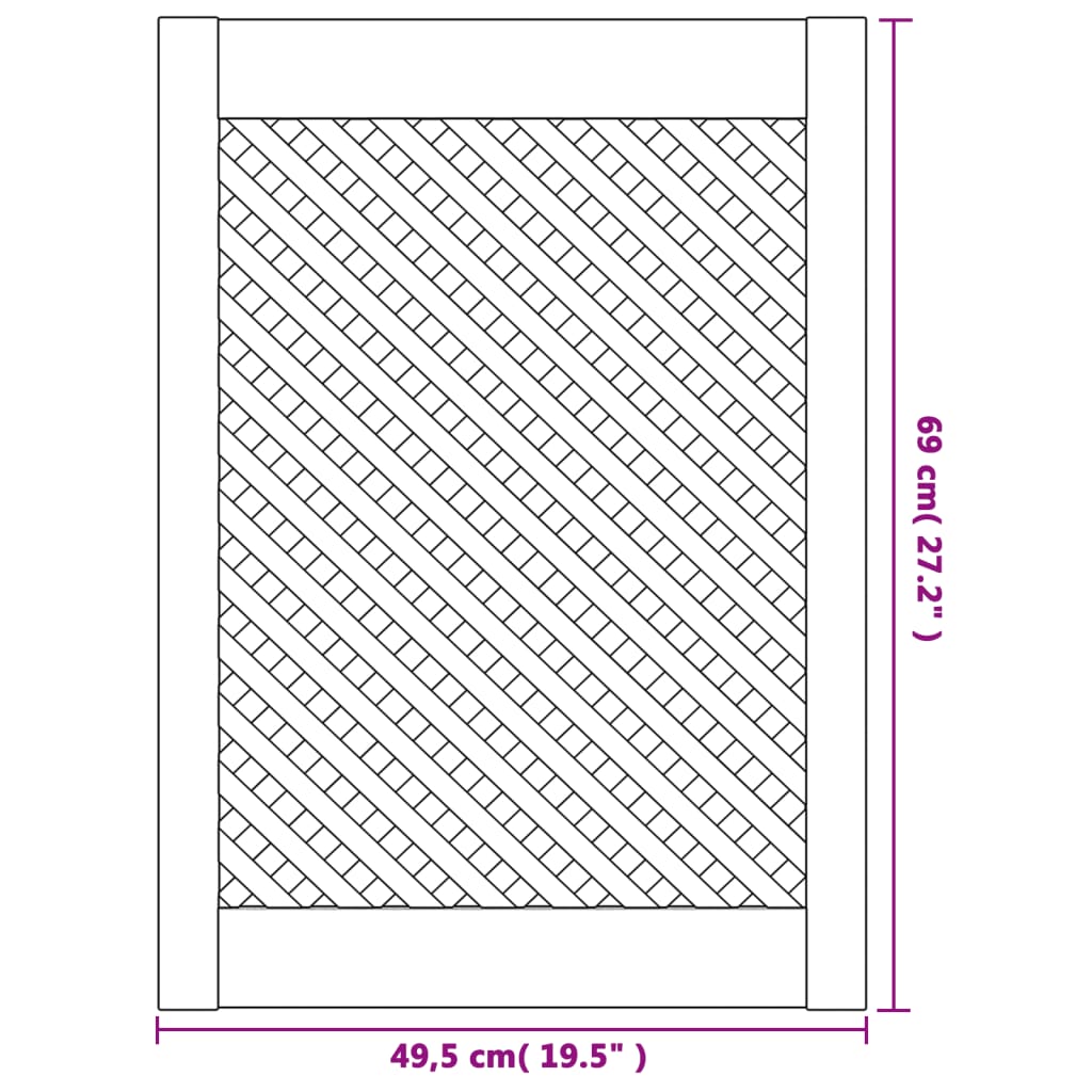 vidaXL Uși de dulap cu zăbrele 2 buc. 49,5x69 cm, lemn masiv de pin vidaXL Uși de dulap cu zăbrele 2 buc. 49,5x69 cm, lemn masiv de pin