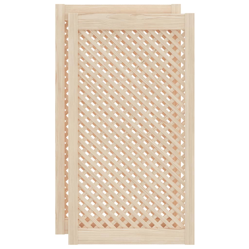 vidaXL Uși de dulap cu zăbrele 2 buc. 49,5x99 cm, lemn masiv de pin vidaXL Uși de dulap cu zăbrele 2 buc. 49,5x99 cm, lemn masiv de pin