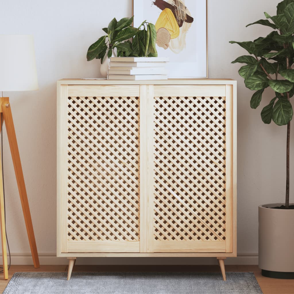 vidaXL Uși de dulap cu zăbrele 2 buc. 49,5x99 cm, lemn masiv de pin vidaXL Uși de dulap cu zăbrele 2 buc. 49,5x99 cm, lemn masiv de pin