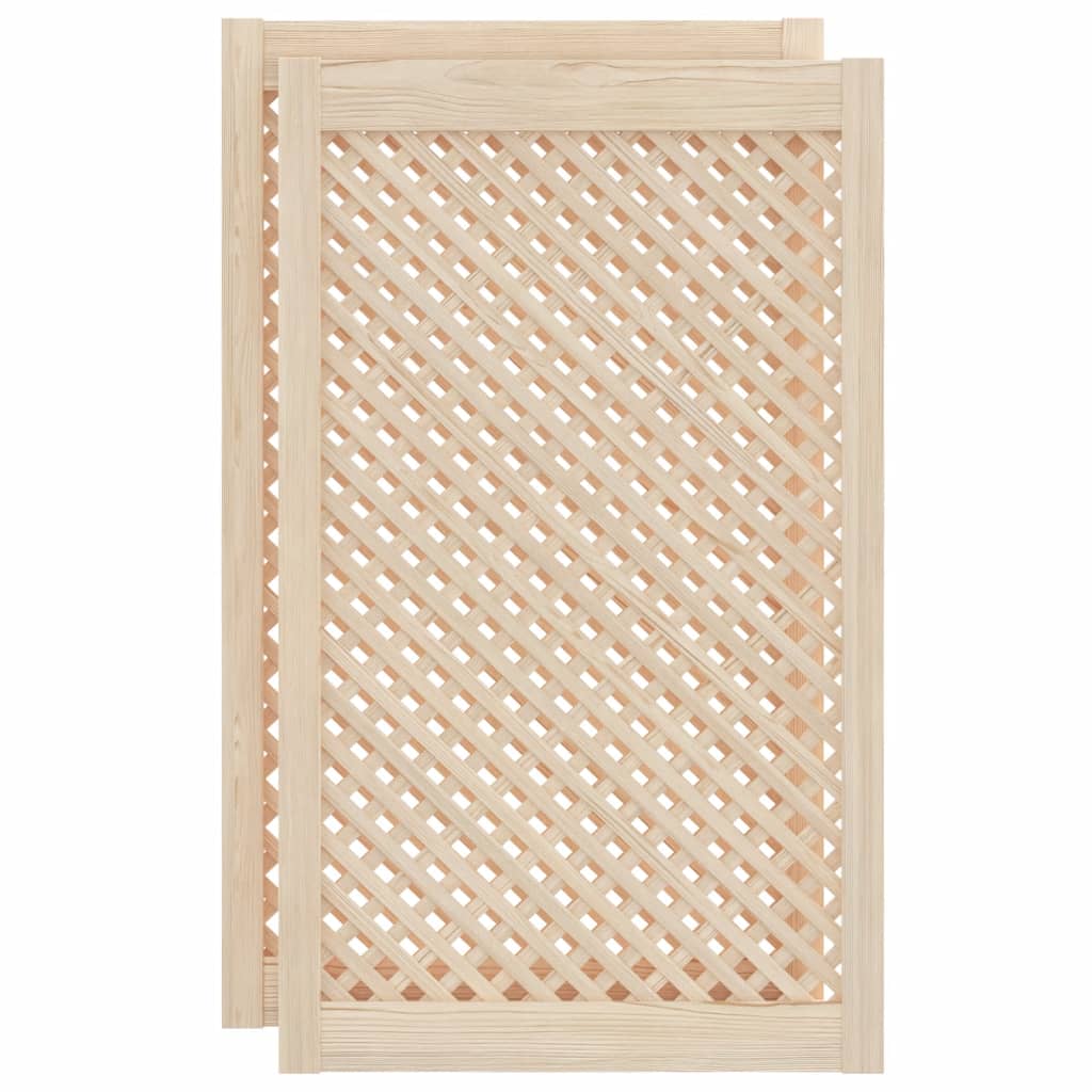 vidaXL Uși dulap design zăbrele 2 buc. 59,5x99 cm, lemn masiv de pin