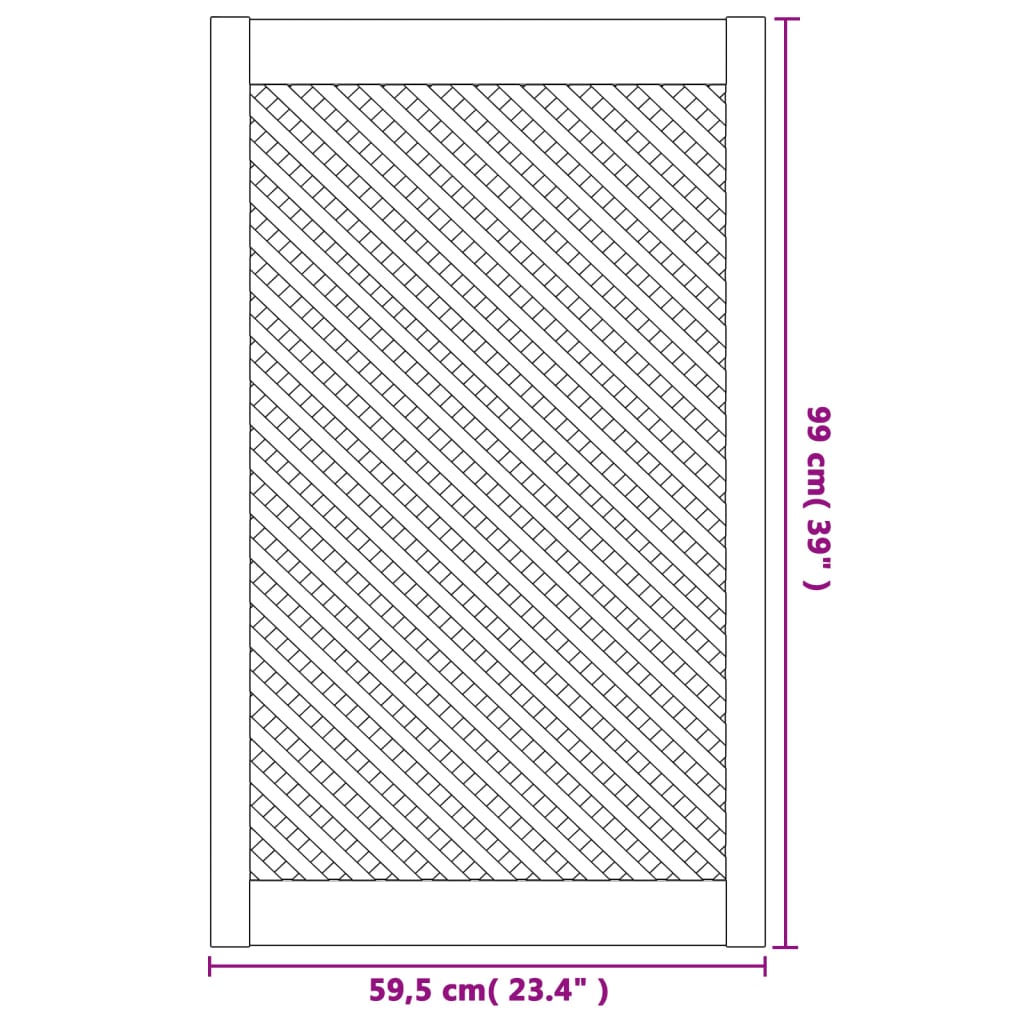 vidaXL Uși dulap design zăbrele 2 buc. 59,5x99 cm, lemn masiv de pin