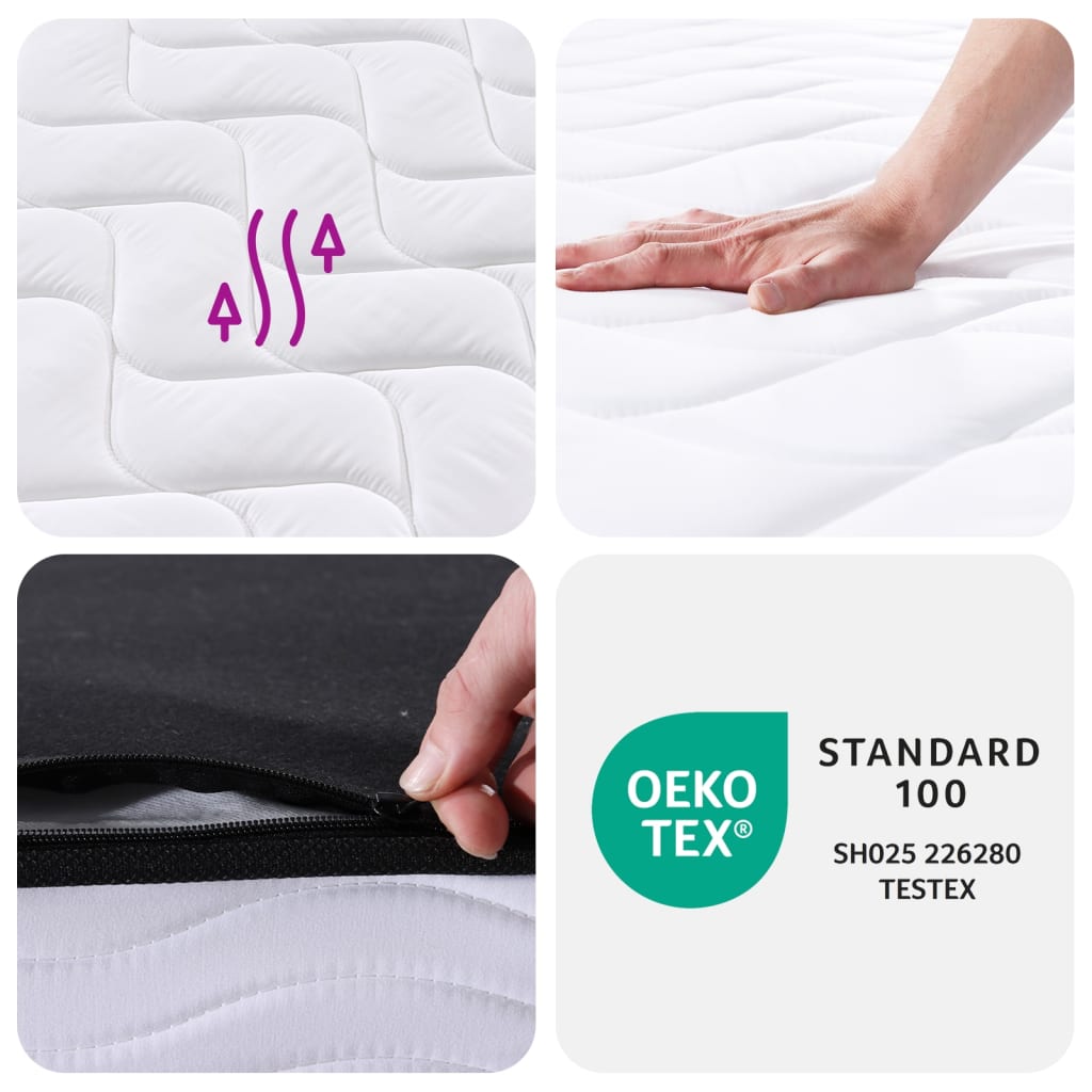 vidaXL Saltea cu arcuri bonnell, fermitate medie, 90x200 cm vidaXL Saltea cu arcuri bonnell, fermitate medie, 90x200 cm