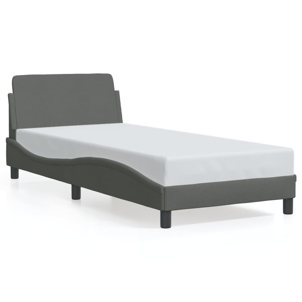 vidaXL Cadru de pat fără saltea, gri închis, 80x200 cm, textil vidaXL Cadru de pat fără saltea, gri închis, 80x200 cm, textil