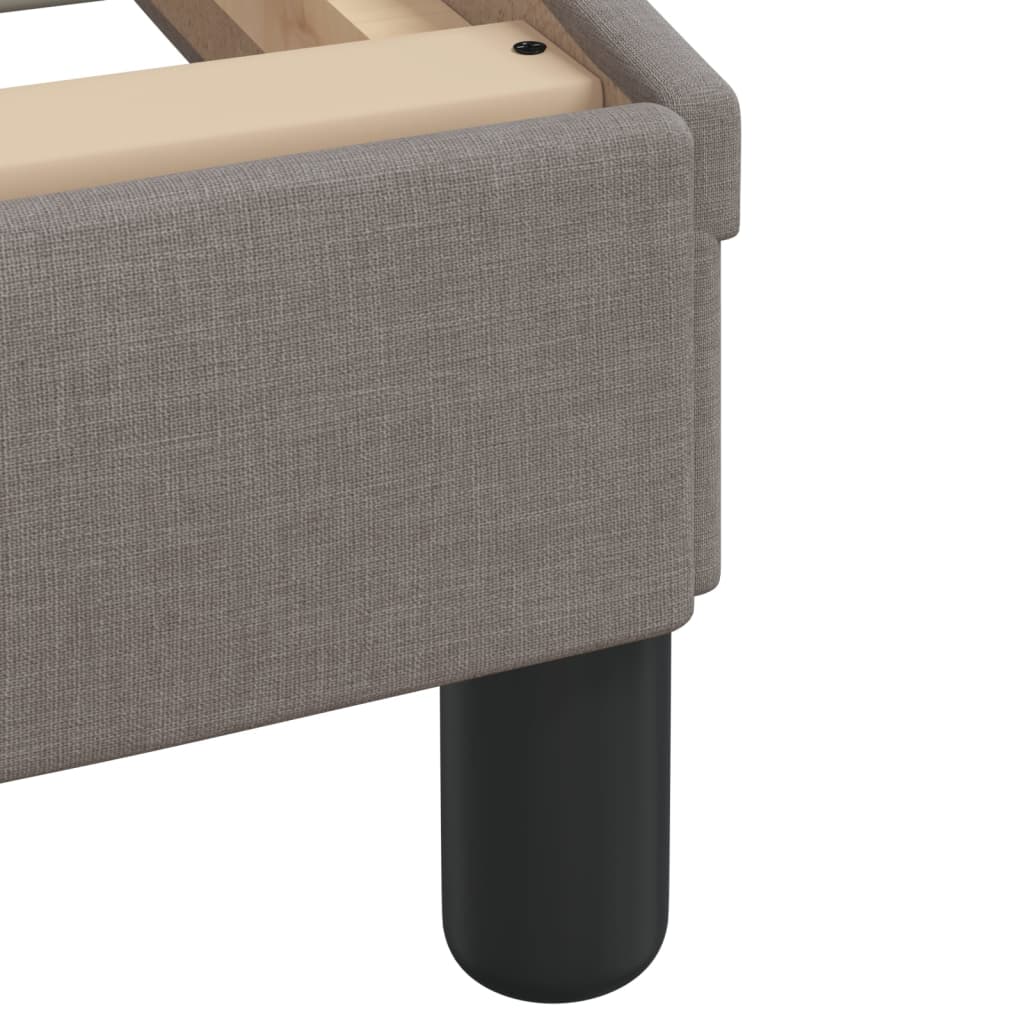 vidaXL Cadru de pat cu tăblie fără saltea, taupe, 90x190 cm, textil