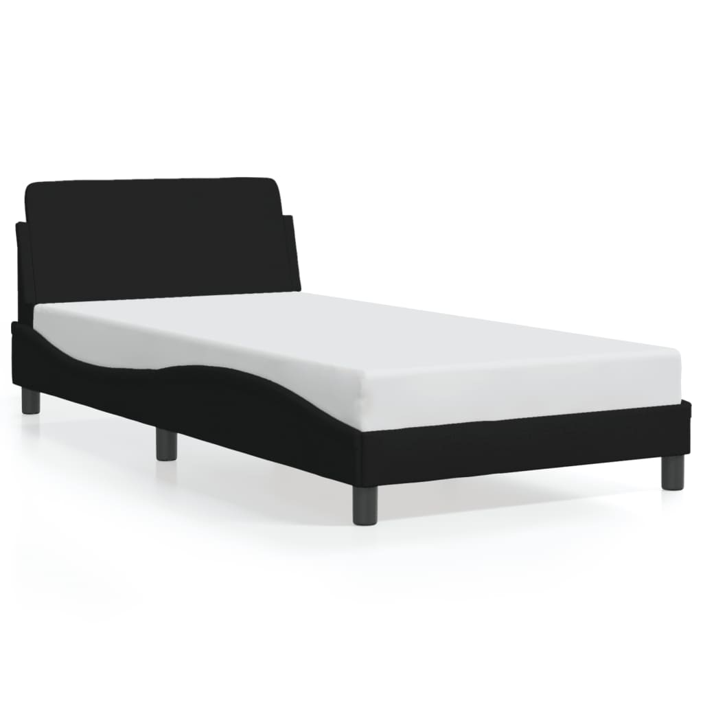 vidaXL Cadru de pat fără saltea, negru, 100x200 cm, textil