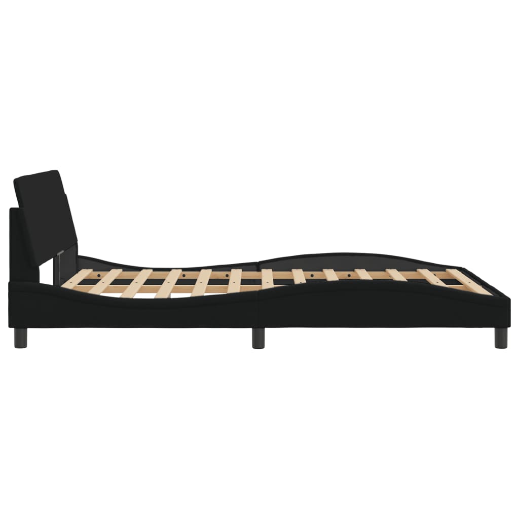 vidaXL Cadru de pat fără saltea, negru, 120x200 cm, textil