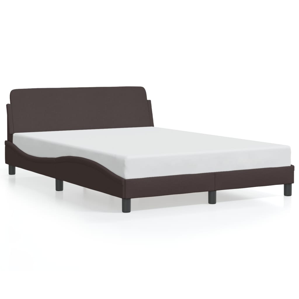 vidaXL Cadru de pat fără saltea, maro închis, 120x200 cm, textil