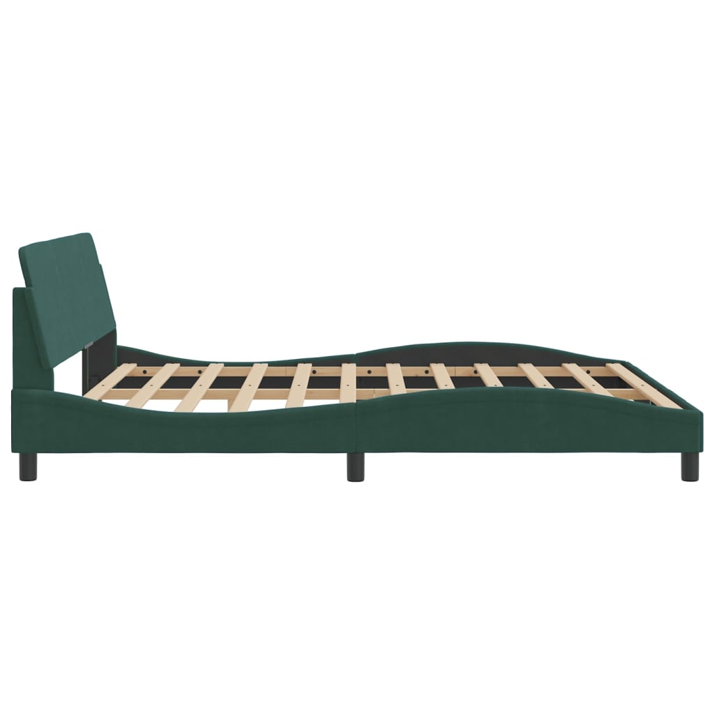 vidaXL Cadru de pat fără saltea, verde închis, 180x200 cm, catifea vidaXL Cadru de pat fără saltea, verde închis, 180x200 cm, catifea