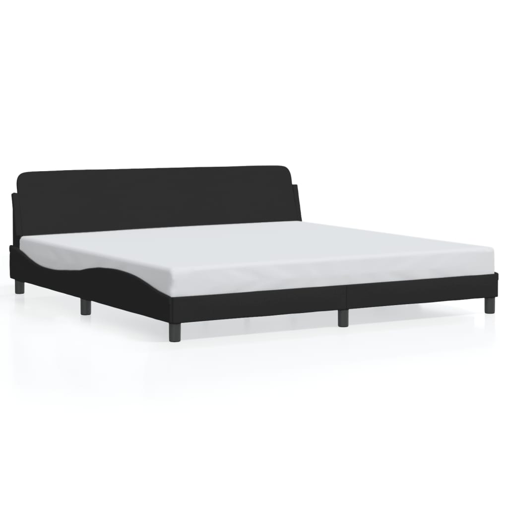 vidaXL Cadru de pat fără saltea, negru, 200x200 cm, textil vidaXL Cadru de pat fără saltea, negru, 200x200 cm, textil