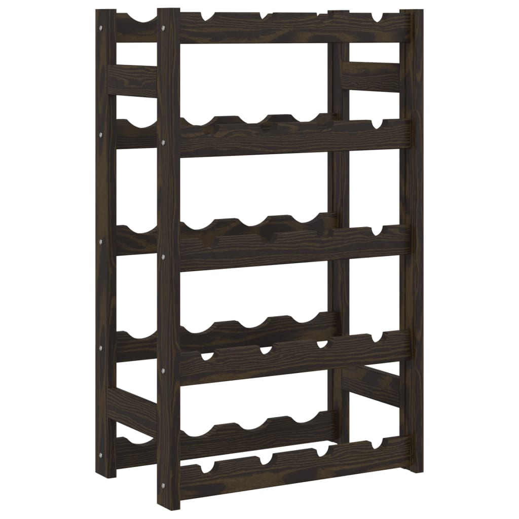 vidaXL Suport sticle de vin, 20 sticle, negru, lemn masiv de pin vidaXL Suport sticle de vin, 20 sticle, negru, lemn masiv de pin