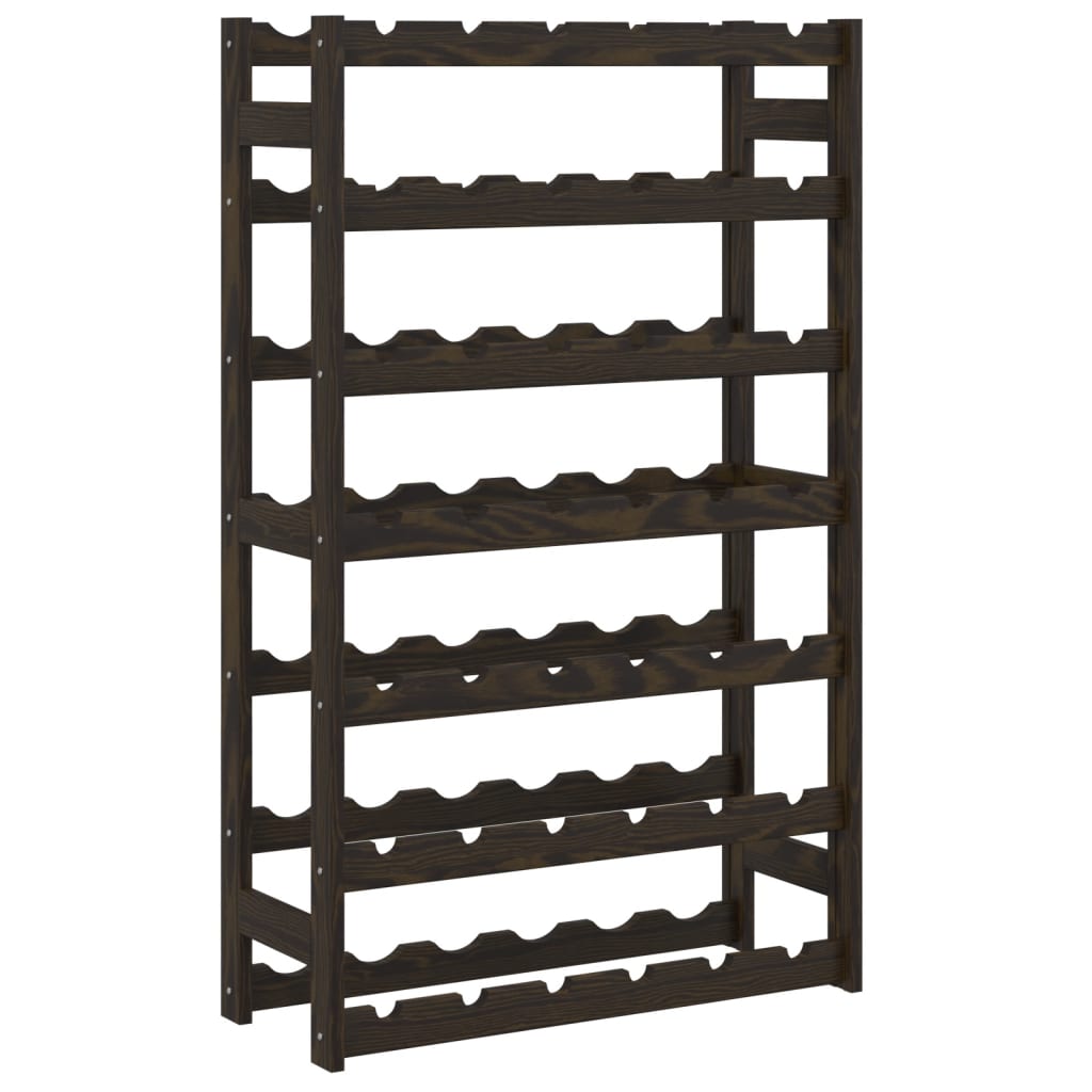 vidaXL Suport sticle de vin, 42 sticle, negru, lemn masiv de pin vidaXL Suport sticle de vin, 42 sticle, negru, lemn masiv de pin