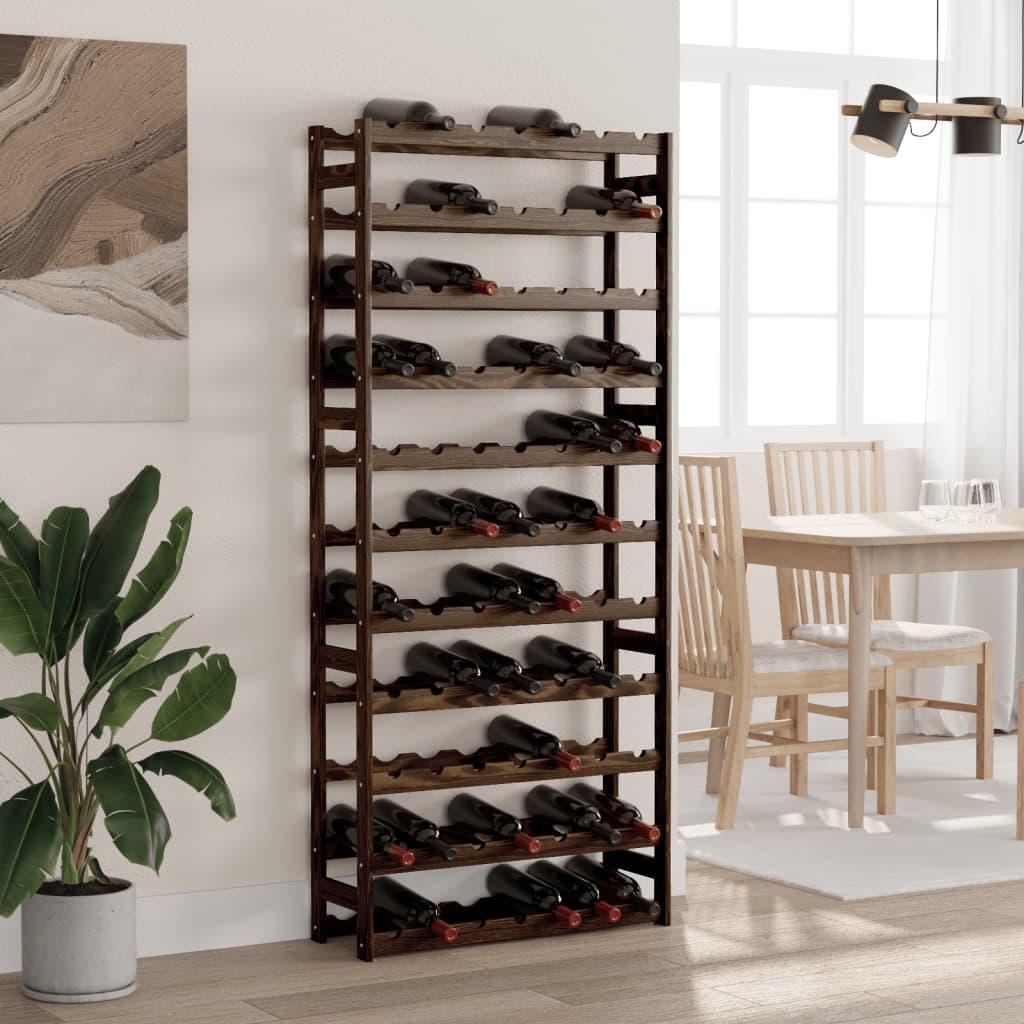 vidaXL Suport sticle de vin, 77 sticle, negru, lemn masiv de pin vidaXL Suport sticle de vin, 77 sticle, negru, lemn masiv de pin