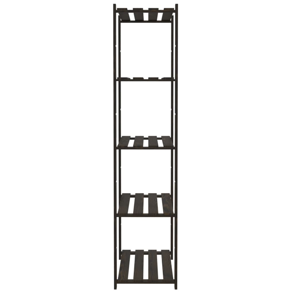 vidaXL Suport depozitare 5 niveluri negru 80x38x170 cm lemn masiv pin vidaXL Suport depozitare 5 niveluri negru 80x38x170 cm lemn masiv pin