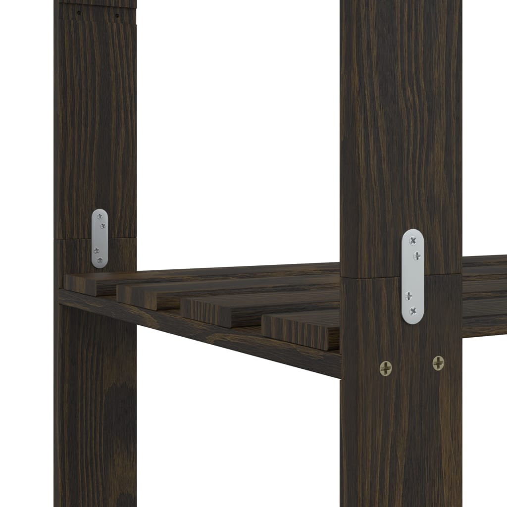 vidaXL Suport depozitare 3 niveluri, negru, 60x38x90cm, lemn masiv pin vidaXL Suport depozitare 3 niveluri, negru, 60x38x90cm, lemn masiv pin
