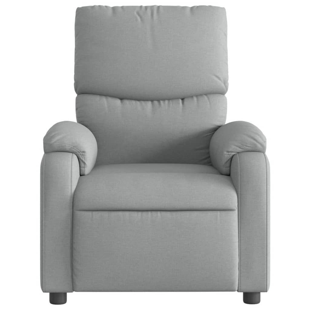 vidaXL Fotoliu rabatabil, gri deschis, material textil