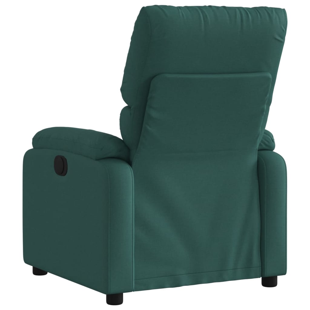 vidaXL Fotoliu rabatabil, verde închis, material textil vidaXL Fotoliu rabatabil, verde închis, material textil