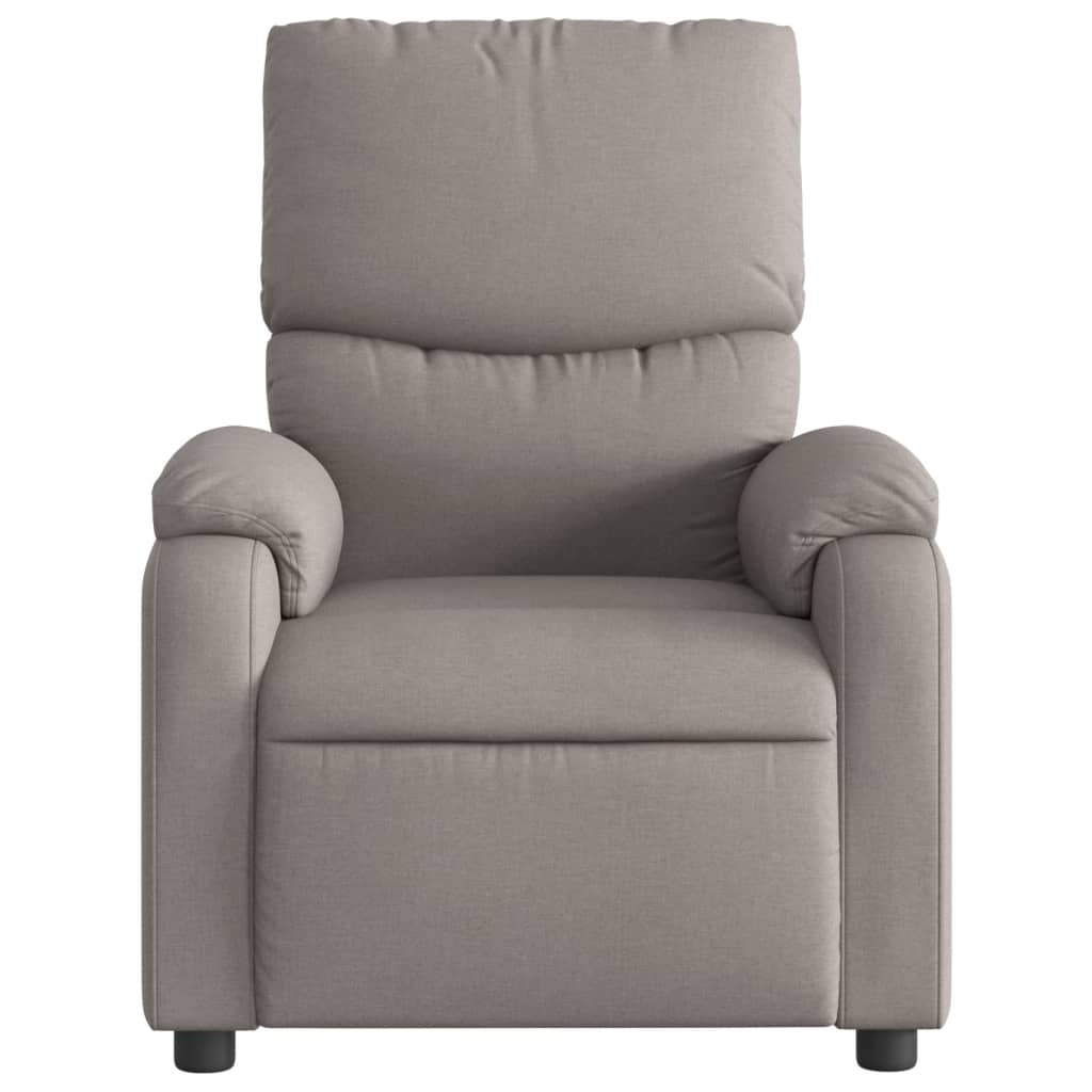 vidaXL Fotoliu rabatabil, gri taupe, material textil