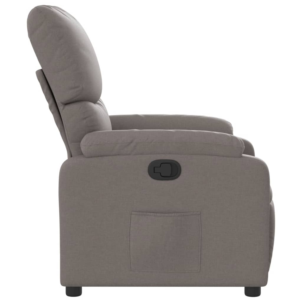 vidaXL Fotoliu rabatabil, gri taupe, material textil