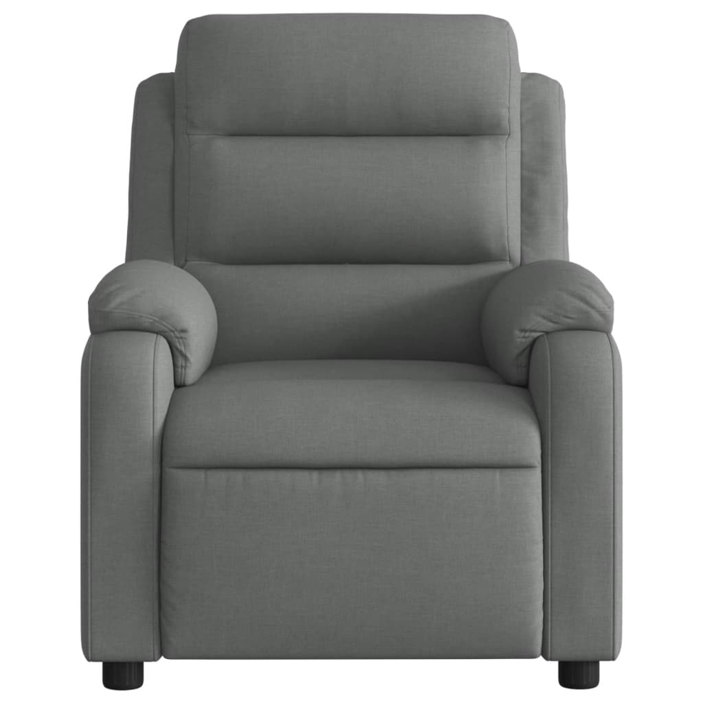 vidaXL Fotoliu rabatabil, gri închis, material textil