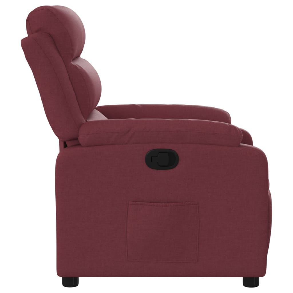 vidaXL Fotoliu rabatabil, roșu vin, material textil vidaXL Fotoliu rabatabil, roșu vin, material textil