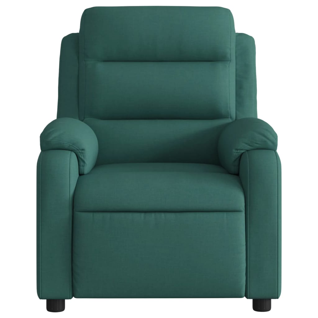 vidaXL Fotoliu rabatabil, verde închis, material textil vidaXL Fotoliu rabatabil, verde închis, material textil