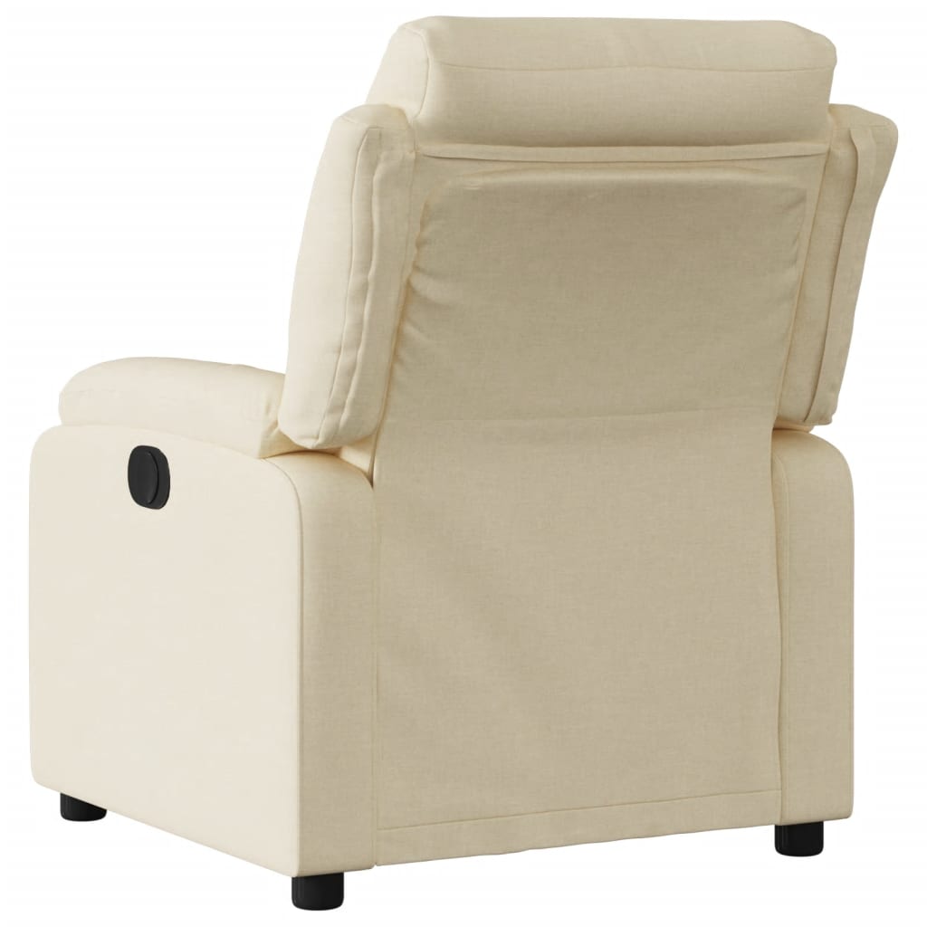 vidaXL Fotoliu rabatabil, crem, material textil