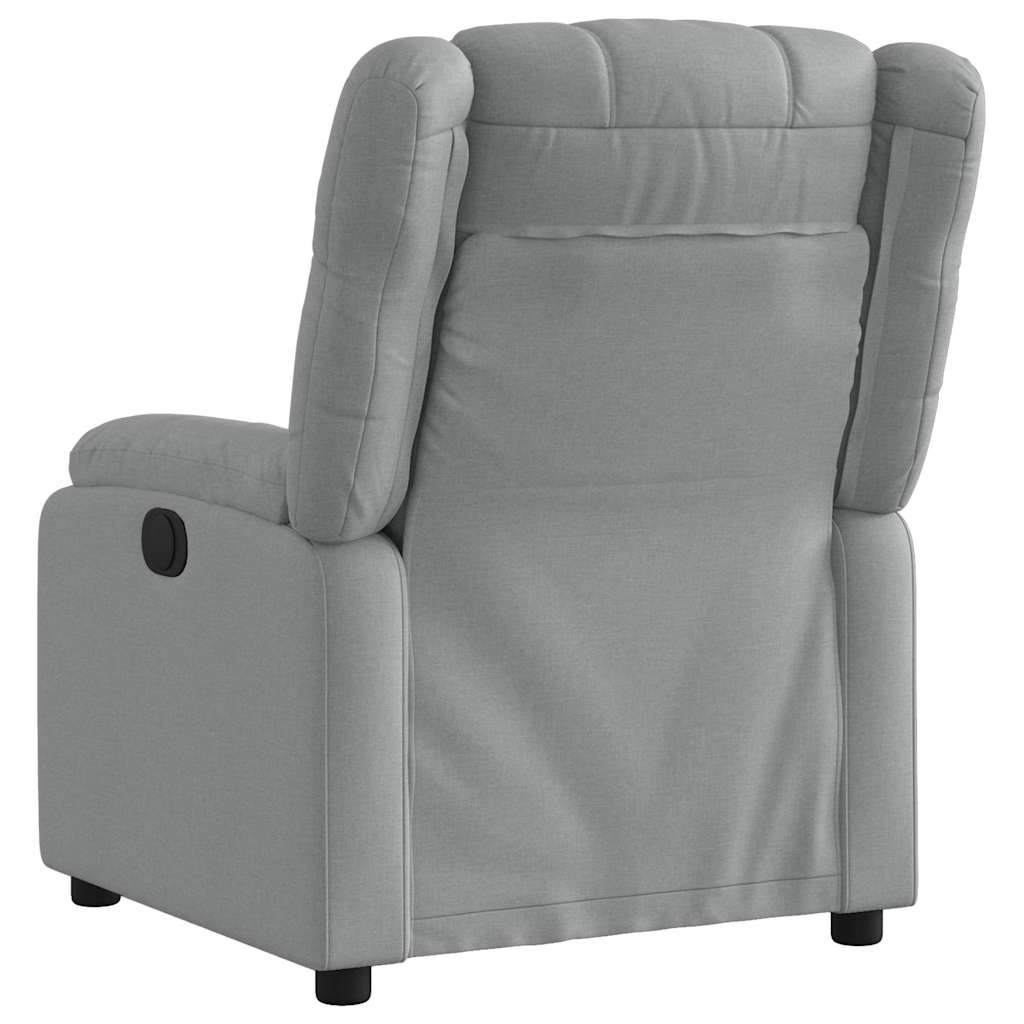 vidaXL Fotoliu rabatabil, gri deschis, material textil