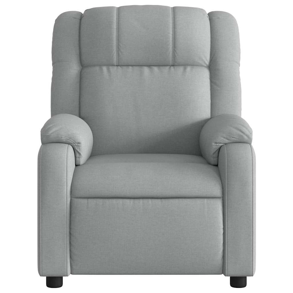 vidaXL Fotoliu rabatabil, gri deschis, material textil