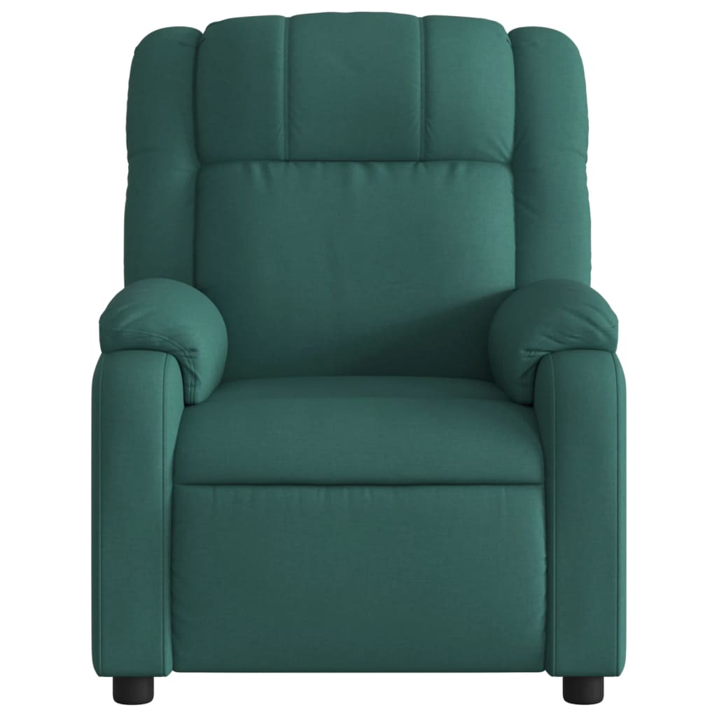 vidaXL Fotoliu rabatabil, verde închis, material textil vidaXL Fotoliu rabatabil, verde închis, material textil