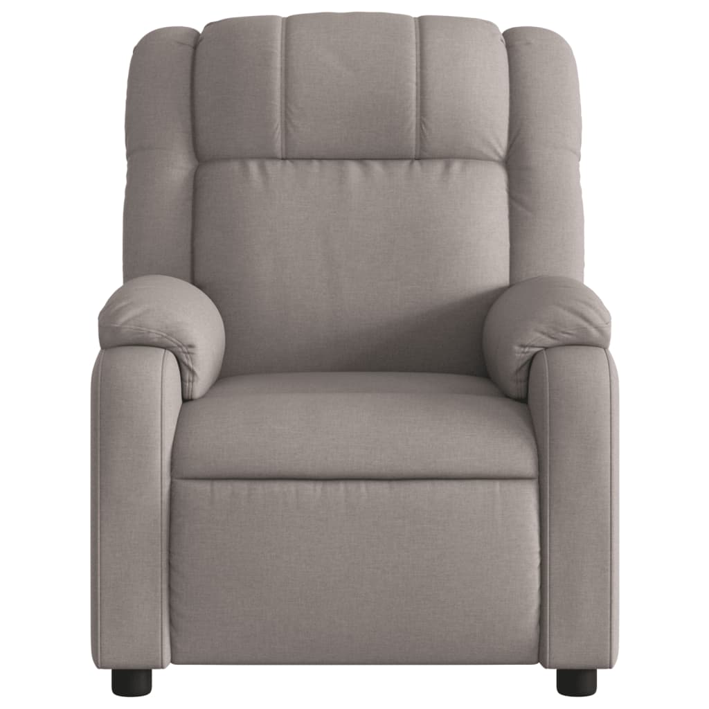 vidaXL Fotoliu rabatabil, gri taupe, material textil