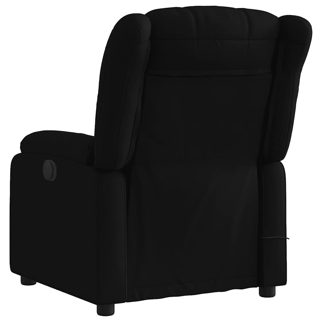 vidaXL Fotoliu de masaj rabatabil, negru, material textil