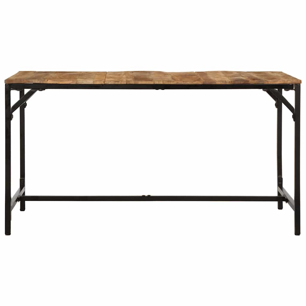 vidaXL Masă de bucătărie, 140x70x75 cm, lemn masiv mango brut vidaXL Masă de bucătărie, 140x70x75 cm, lemn masiv mango brut