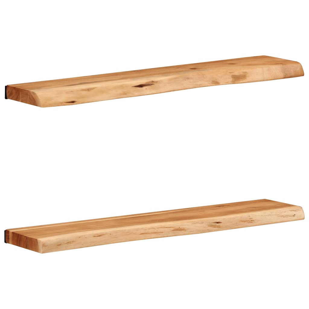 vidaXL Rafturi de perete 2 buc 80x20x3,5 cm Lemn masiv de salcâm vidaXL Rafturi de perete 2 buc 80x20x3,5 cm Lemn masiv de salcâm