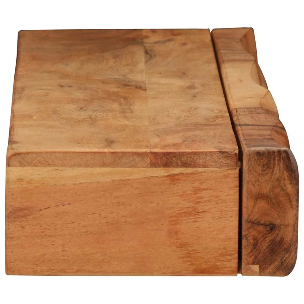 vidaXL Rafturi de perete 2 buc 80x17x8 cm din lemn masiv de salcâm