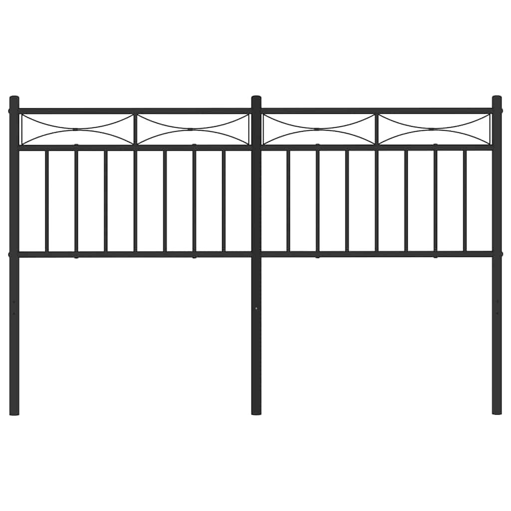 vidaXL Tăblie de pat metalică, negru, 135 cm vidaXL Tăblie de pat metalică, negru, 135 cm