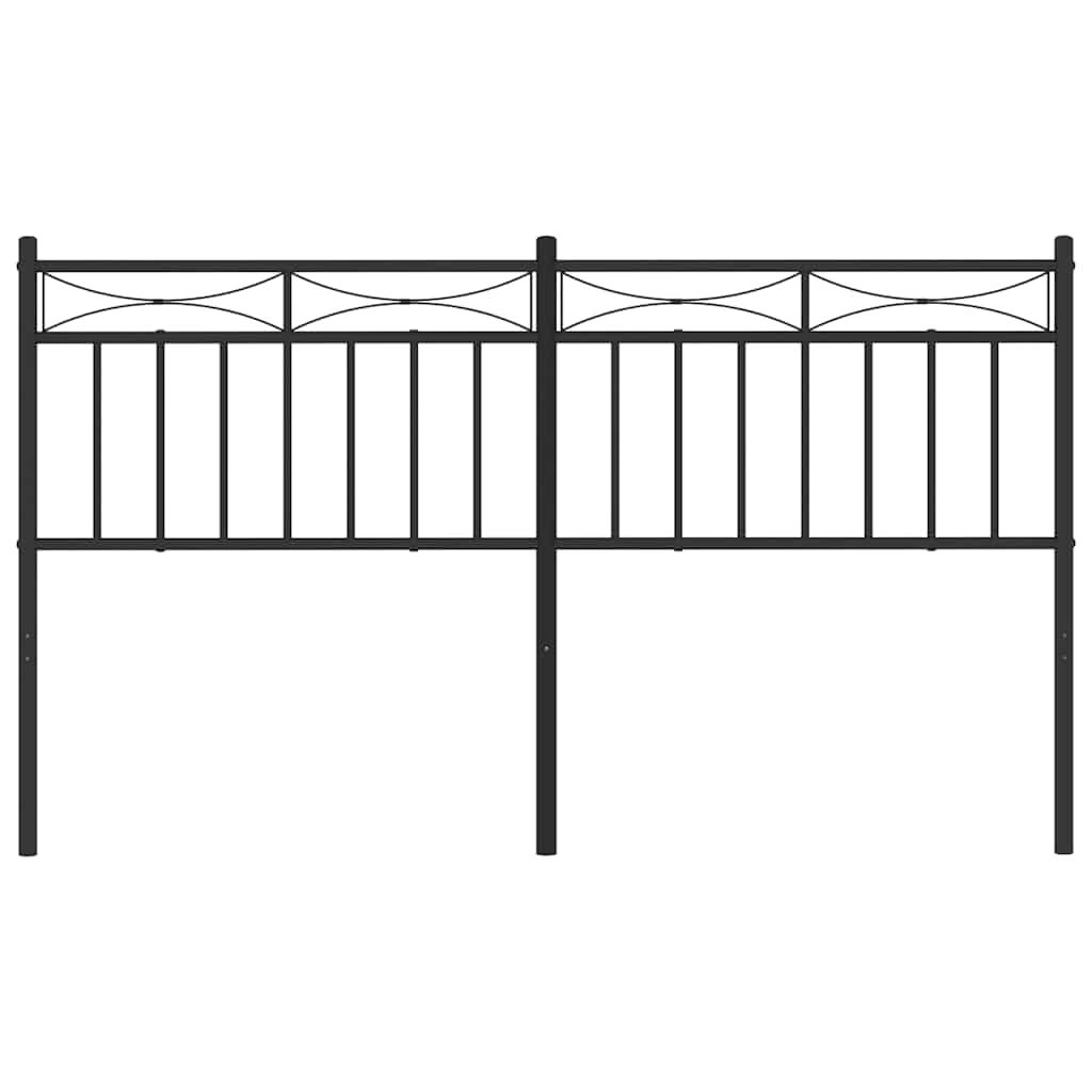 vidaXL Tăblie de pat metalică, negru, 150 cm vidaXL Tăblie de pat metalică, negru, 150 cm