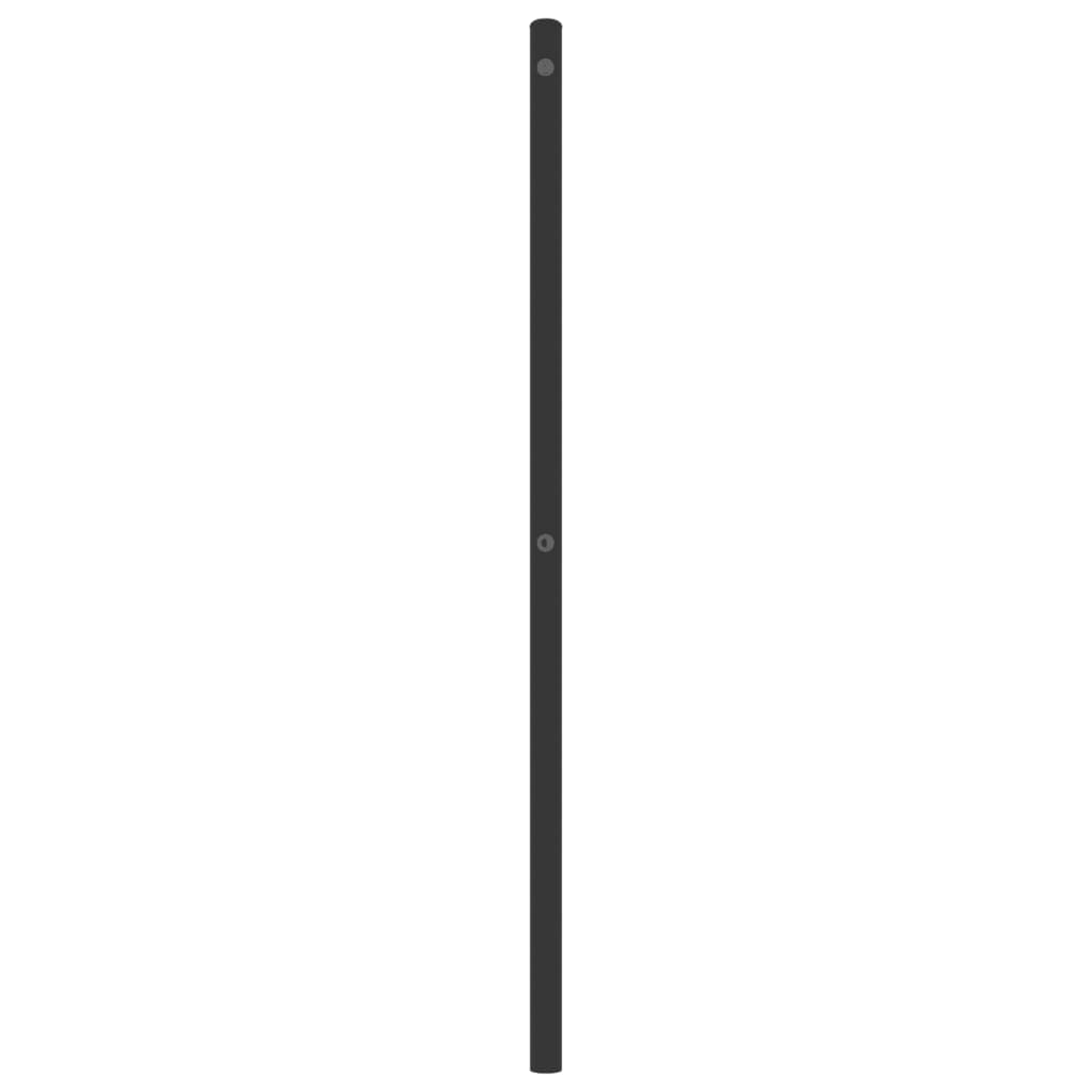 vidaXL Tăblie de pat metalică, negru, 200 cm