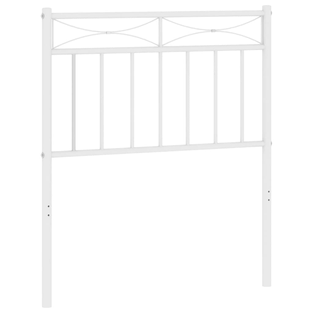 vidaXL Tăblie de pat metalică, alb, 75 cm vidaXL Tăblie de pat metalică, alb, 75 cm