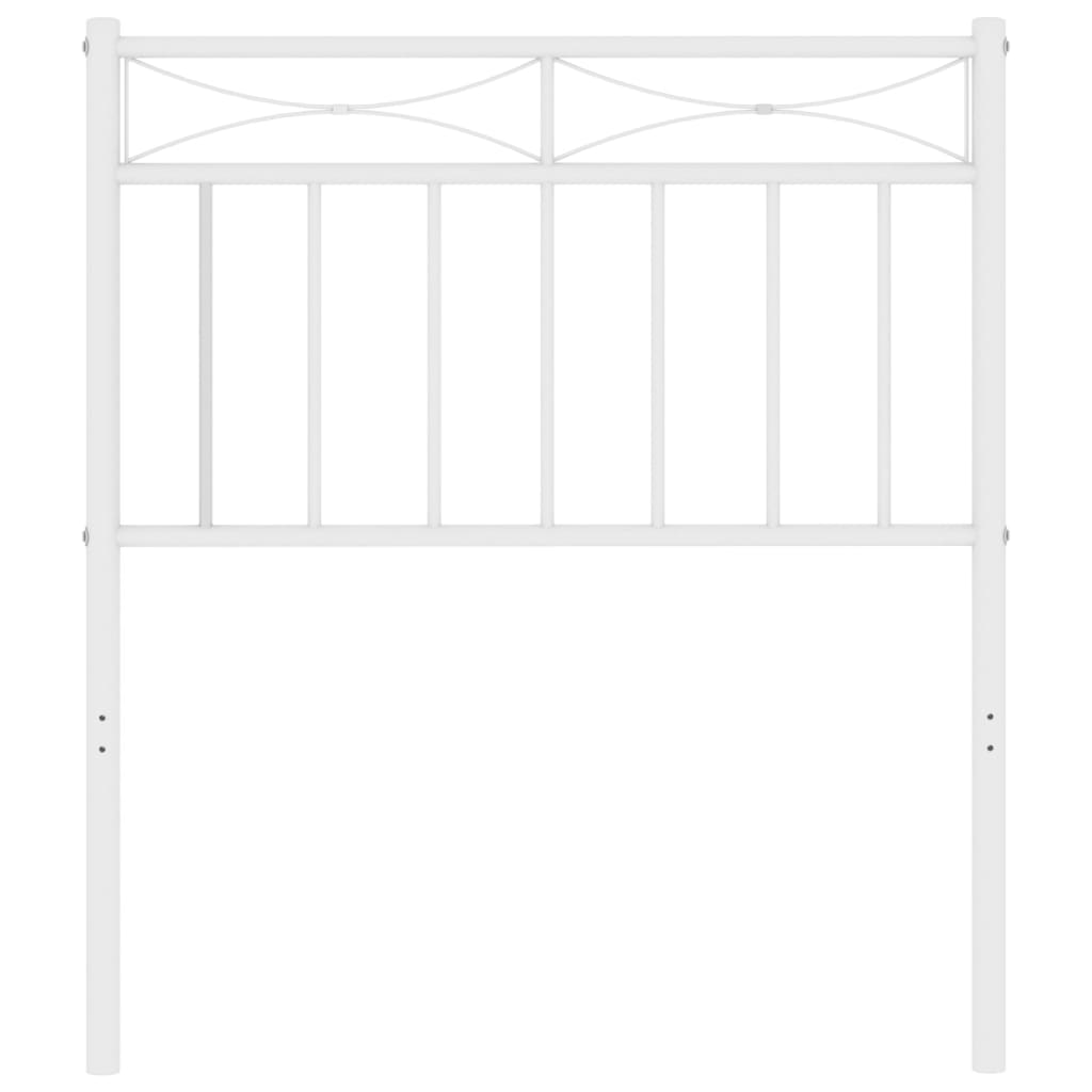 vidaXL Tăblie de pat metalică, alb, 75 cm vidaXL Tăblie de pat metalică, alb, 75 cm