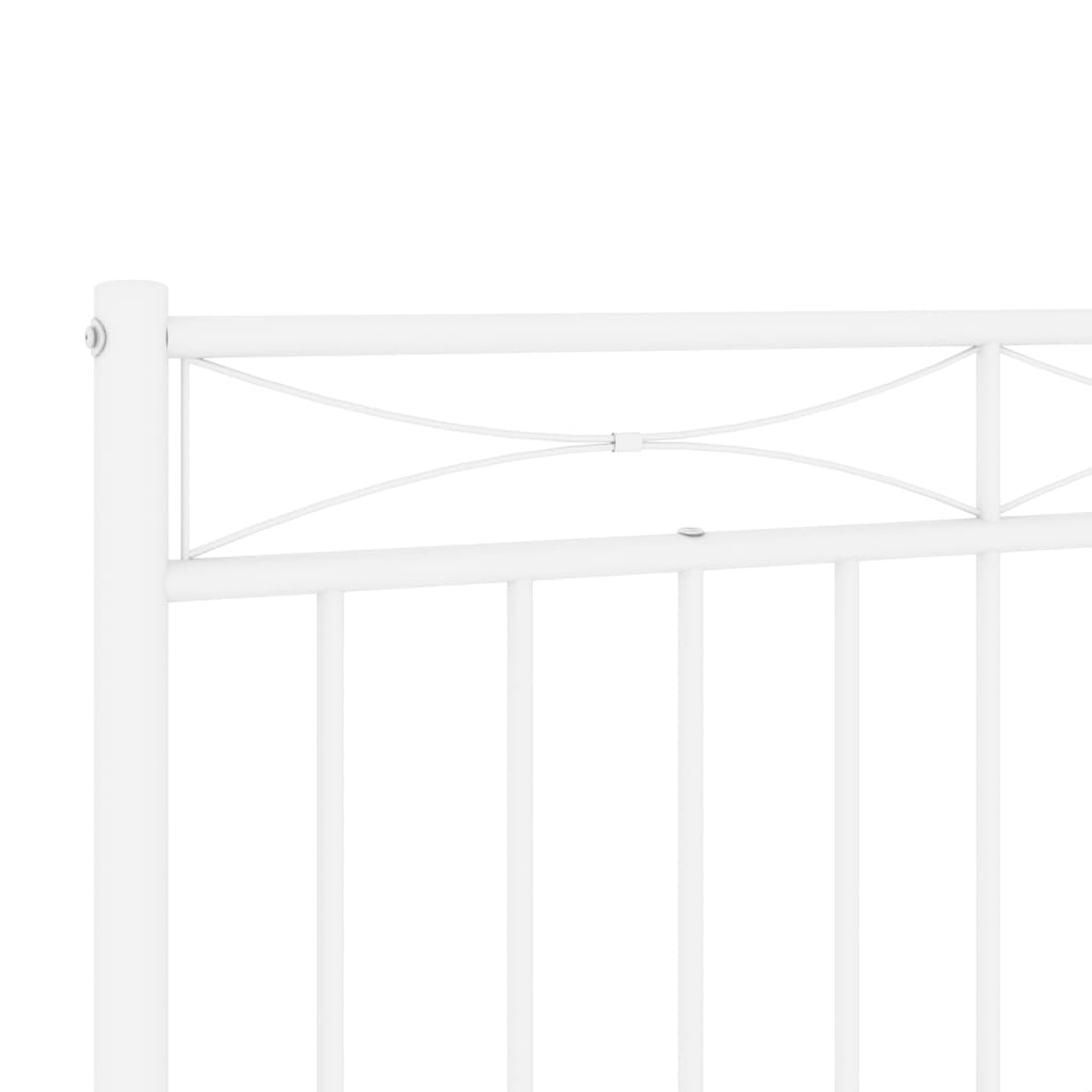 vidaXL Tăblie de pat metalică, alb, 90 cm vidaXL Tăblie de pat metalică, alb, 90 cm