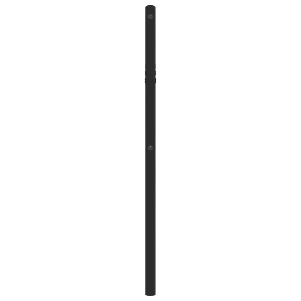 vidaXL Tăblie de pat metalică, negru, 75 cm