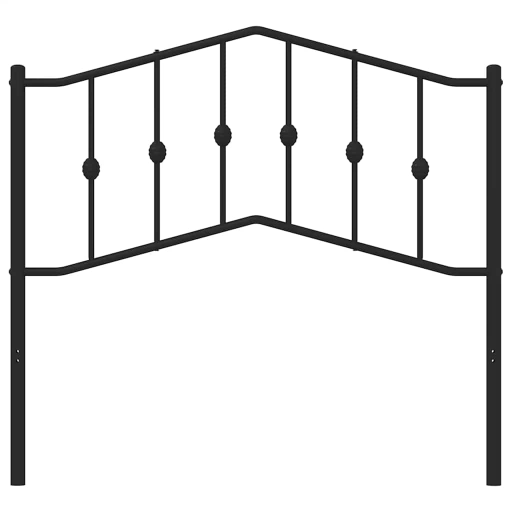 vidaXL Tăblie de pat metalică, negru, 100 cm vidaXL Tăblie de pat metalică, negru, 100 cm