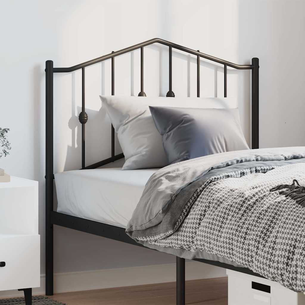 vidaXL Tăblie de pat metalică, negru, 100 cm vidaXL Tăblie de pat metalică, negru, 100 cm