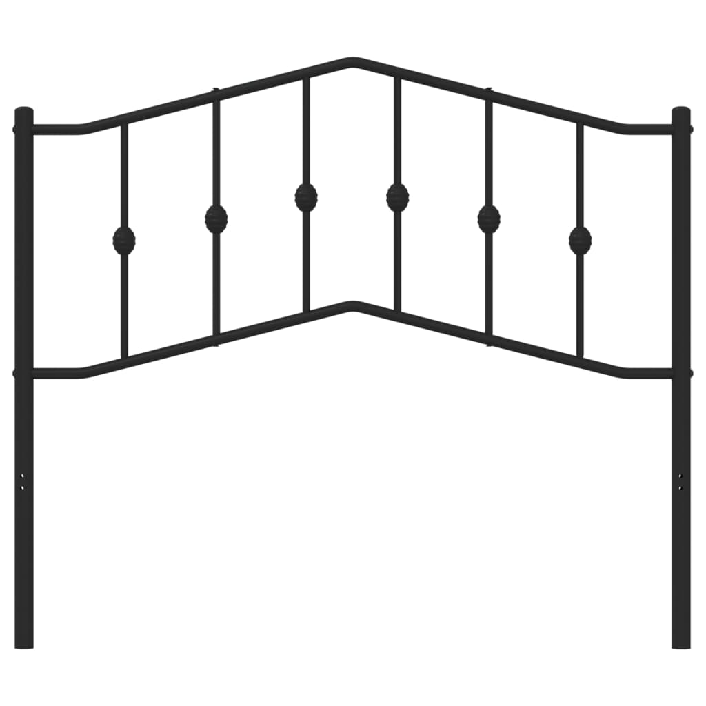 vidaXL Tăblie de pat metalică, negru, 107 cm vidaXL Tăblie de pat metalică, negru, 107 cm