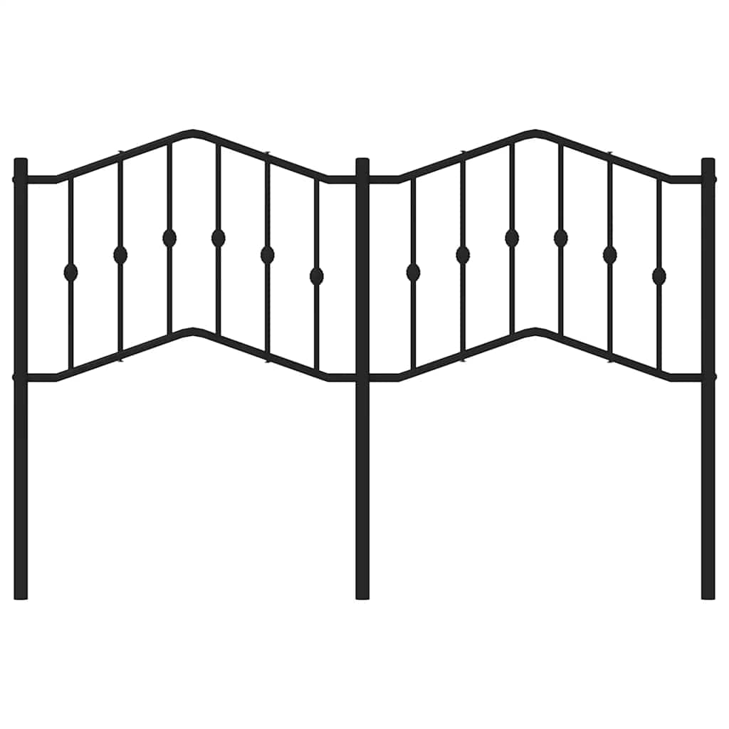 vidaXL Tăblie de pat metalică, negru, 135 cm vidaXL Tăblie de pat metalică, negru, 135 cm