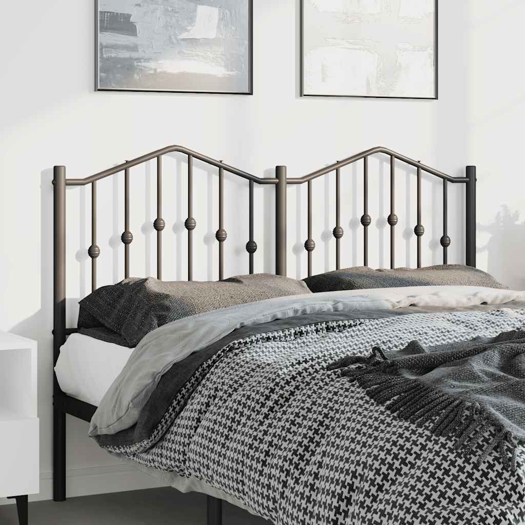 vidaXL Tăblie de pat metalică, negru, 135 cm vidaXL Tăblie de pat metalică, negru, 135 cm