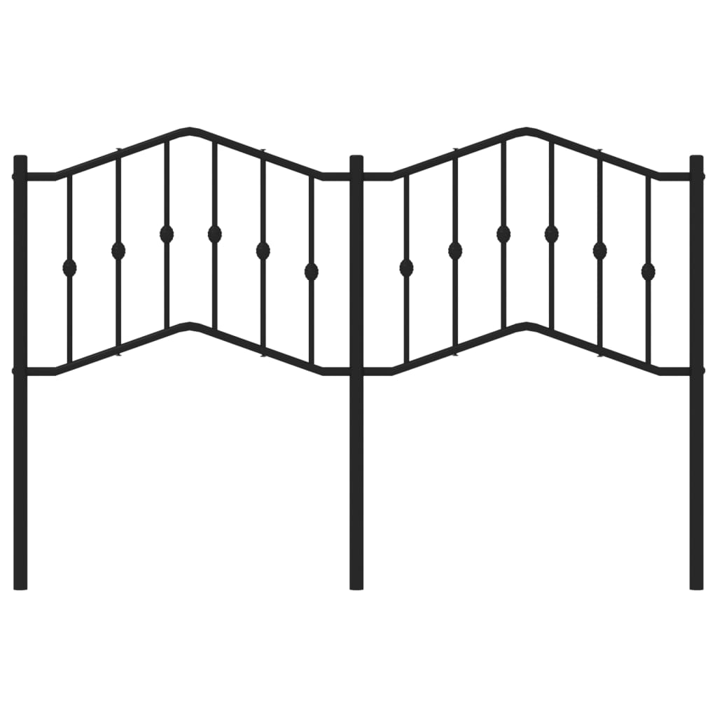 vidaXL Tăblie de pat metalică, negru, 140 cm vidaXL Tăblie de pat metalică, negru, 140 cm